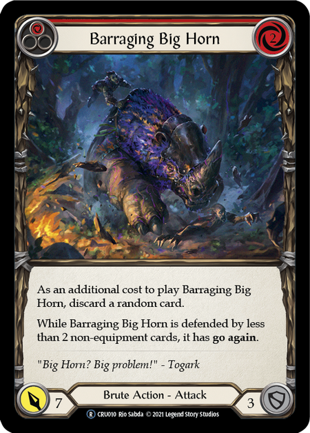 Barraging Big Horn (Red) | Rare [Rainbow Foil] - Unlimited