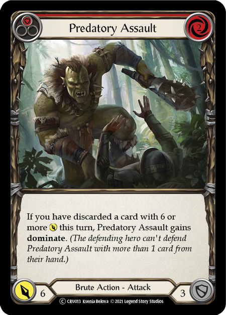Predatory Assault (Red) | Common [Rainbow Foil] - Unlimited