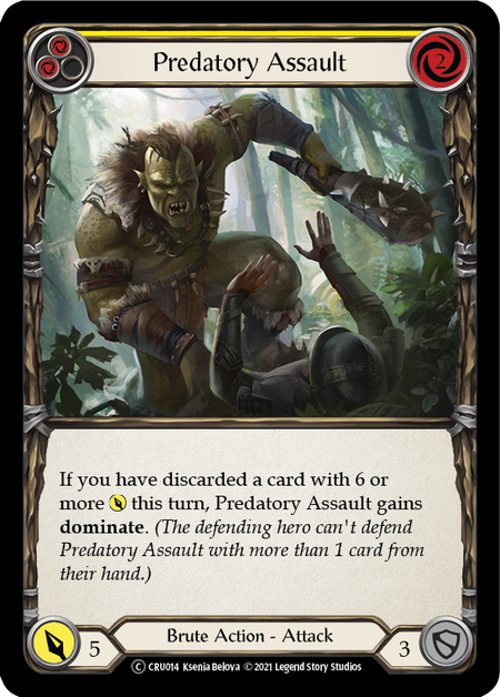 Predatory Assault (Yellow) | Common [Rainbow Foil] - Unlimited