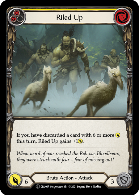 Riled Up (Yellow) | Common [Rainbow Foil] - Unlimited