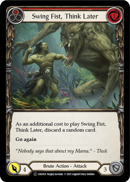 Swing Fist, Think Later (Red) | Common - Unlimited