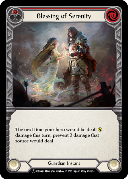 Blessing of Serenity (Red) | Common [Rainbow Foil] - Unlimited