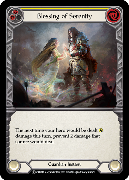 Blessing of Serenity (Yellow) | Common [Rainbow Foil] - Unlimited
