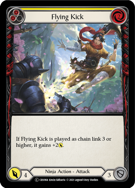 Flying Kick (Yellow) | Common [Rainbow Foil] - Unlimited