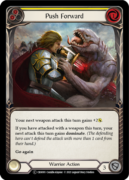 Push Forward (Yellow) | Common [Rainbow Foil] - Unlimited