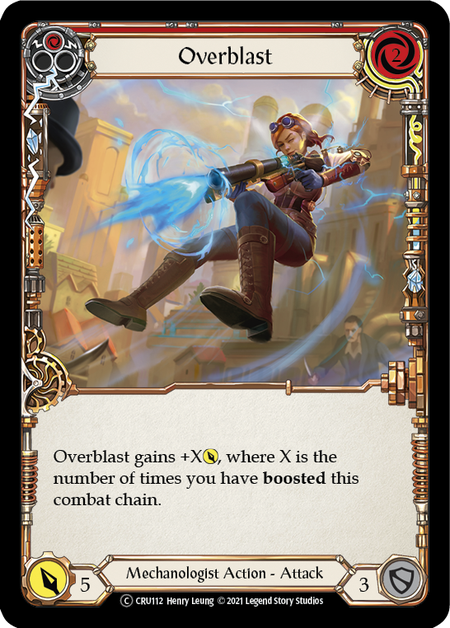 Overblast (Red) | Common [Rainbow Foil] - Unlimited