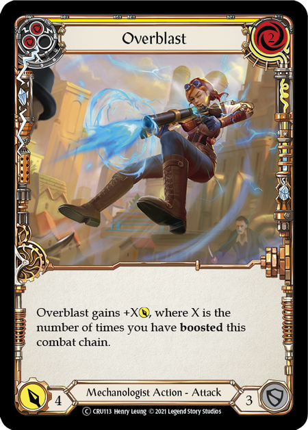 Overblast (Yellow) | Common [Rainbow Foil] - Unlimited