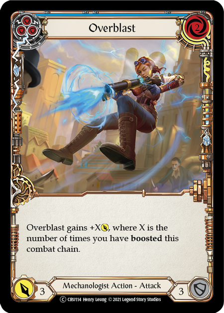 Overblast (Blue) | Common [Rainbow Foil] - Unlimited