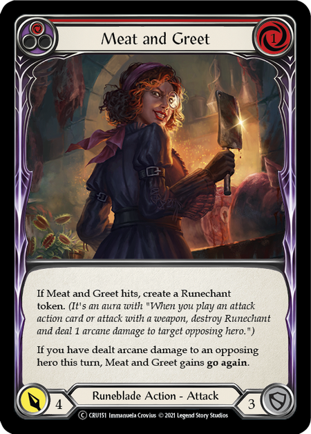 Meat and Greet (Red) | Common [Rainbow Foil] - Unlimited