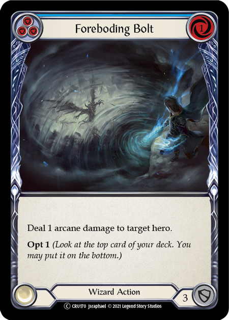 Foreboding Bolt (Blue) | Common [Rainbow Foil] - Unlimited
