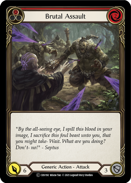Brutal Assault (Red) | Common [Rainbow Foil] - Unlimited