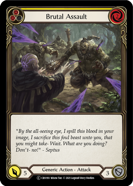 Brutal Assault (Yellow) | Common [Rainbow Foil] - Unlimited