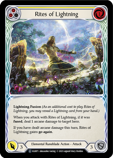 Rites of Lightning (Yellow) | Rare [Rainbow Foil] - Unlimited