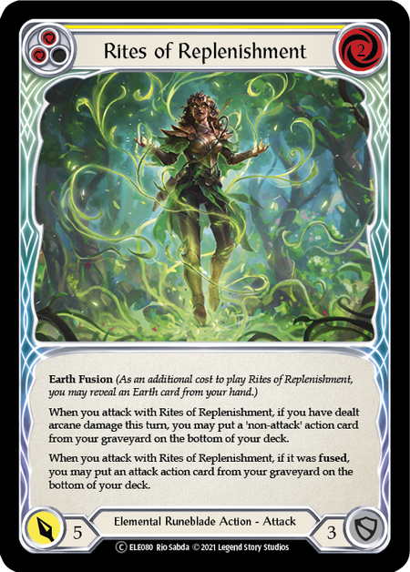 Rites of Replenishment (Yellow) | Common [Rainbow Foil] - Unlimited