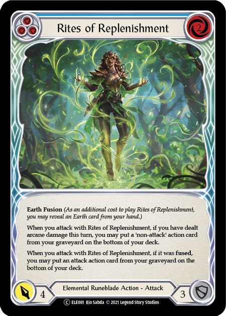 Rites of Replenishment (Blue) | Common [Rainbow Foil] - Unlimited