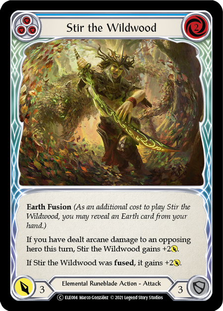 Stir the Wildwood (Blue) | Common [Rainbow Foil] - Unlimited