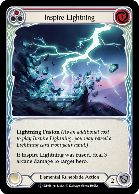 Inspire Lightning (Red) | Common [Rainbow Foil] - Unlimited