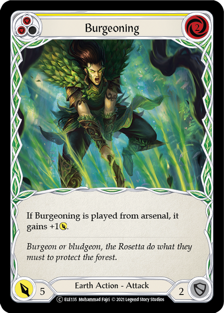 Burgeoning (Yellow) | Common [Rainbow Foil] - Unlimited