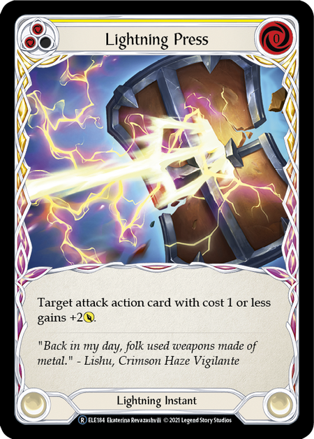 Lightning Press (Yellow) | Rare [Rainbow Foil] - Unlimited