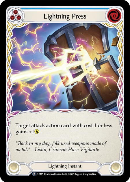 Lightning Press (Blue) | Rare [Rainbow Foil] - Unlimited