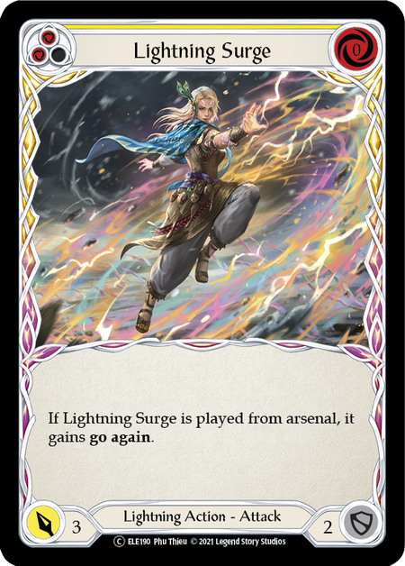 Lightning Surge (Yellow) | Common [Rainbow Foil] - Unlimited