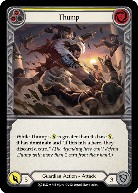 Thump (Yellow) | Common [Rainbow Foil] - Unlimited