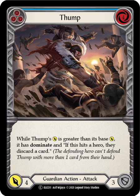 Thump (Blue) | Common [Rainbow Foil] - Unlimited