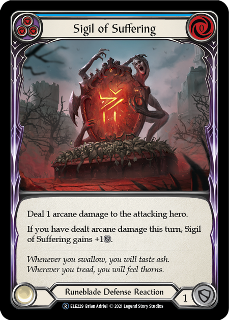 Sigil of Suffering (Blue) | Rare [Rainbow Foil] - Unlimited