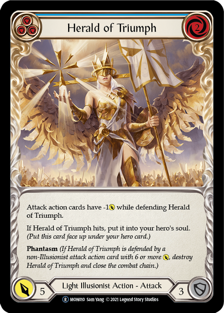 Herald of Triumph (Blue) | Rare [Rainbow Foil] - Unlimited
