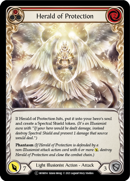 Herald of Protection (Red) | Common [Rainbow Foil] - Unlimited