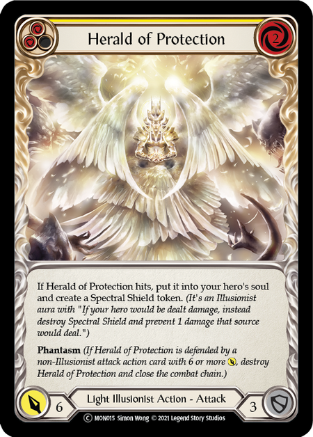 Herald of Protection (Yellow) | Common [Rainbow Foil] - Unlimited