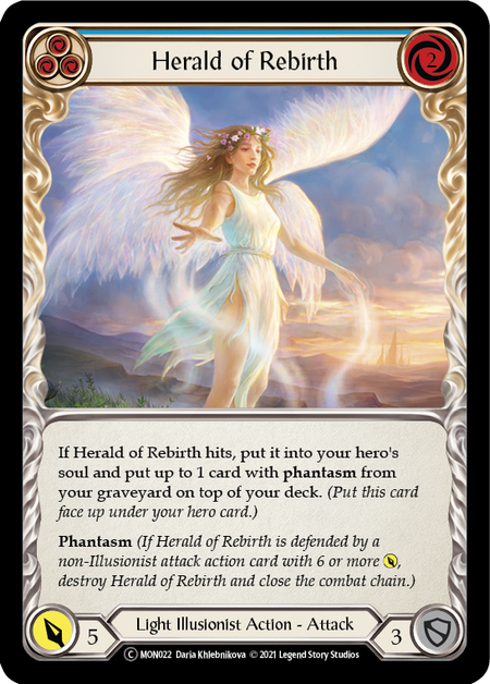 Herald of Rebirth (Blue) | Common [Rainbow Foil] - Unlimited