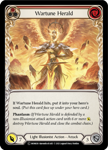 Wartune Herald (Red) | Common [Rainbow Foil] - Unlimited