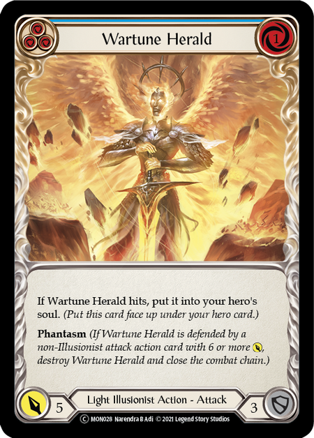 Wartune Herald (Blue) | Common [Rainbow Foil] - Unlimited