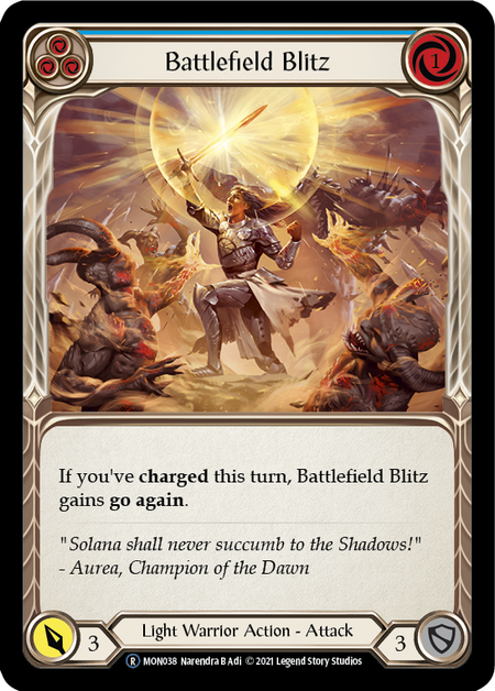 Battlefield Blitz (Blue) | Rare [Rainbow Foil] - Unlimited