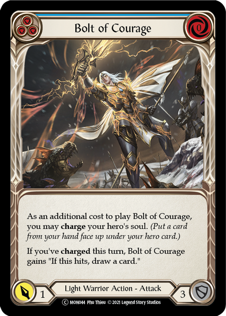 Bolt of Courage (Blue) | Common [Rainbow Foil] - Unlimited
