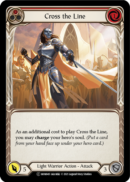 Cross the Line (Red) | Common [Rainbow Foil] - Unlimited