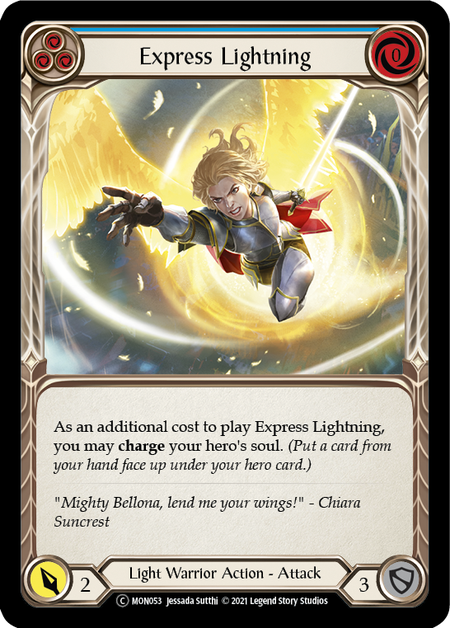 Express Lightning (Blue) | Common [Rainbow Foil] - Unlimited
