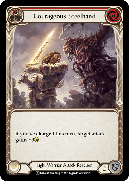 Courageous Steelhand (Red) | Common [Rainbow Foil] - Unlimited