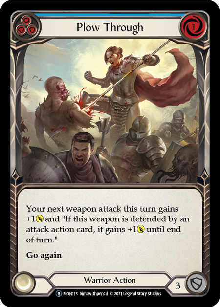 Plow Through (Blue) | Rare [Rainbow Foil] - Unlimited