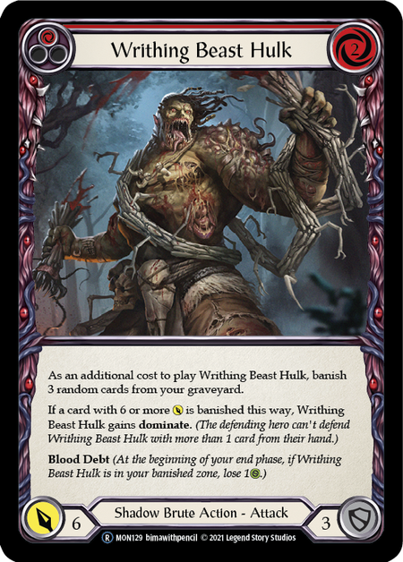 Writhing Beast Hulk (Red) | Rare [Rainbow Foil] - Unlimited