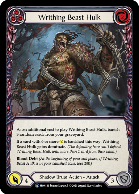 Writhing Beast Hulk (Blue) | Rare [Rainbow Foil] - Unlimited
