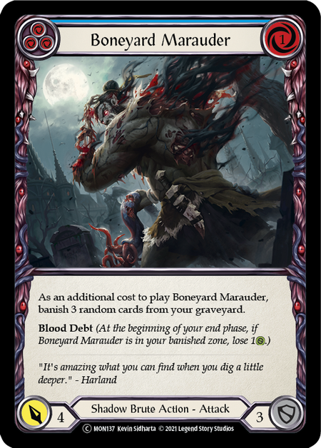 Boneyard Marauder (Blue) | Common [Rainbow Foil] - Unlimited