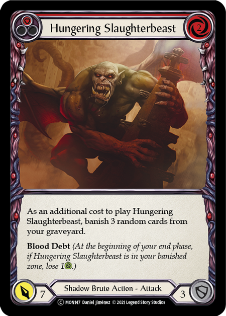 Hungering Slaughterbeast (Red) | Common [Rainbow Foil] - Unlimited