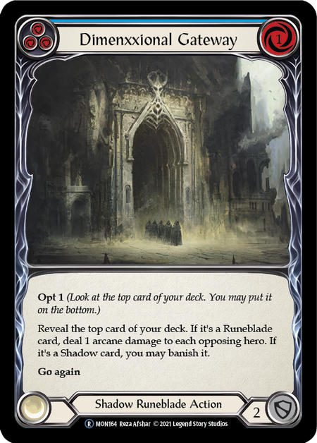 Dimenxxional Gateway (Blue) | Rare [Rainbow Foil] - Unlimited