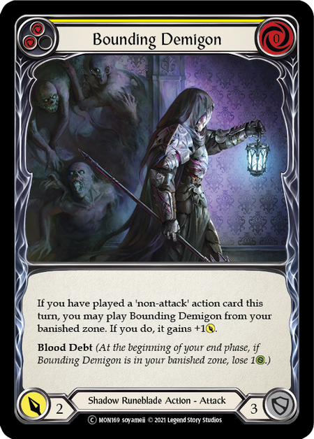 Bounding Demigon (Yellow) | Common [Rainbow Foil] - Unlimited