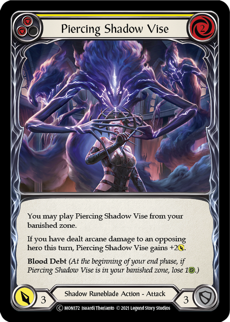 Piercing Shadow Vise (Yellow) | Common [Rainbow Foil] - Unlimited