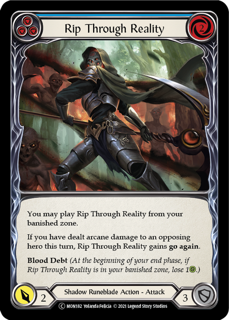 Rip Through Reality (Blue) | Common [Rainbow Foil] - Unlimited