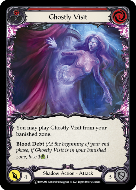 Ghostly Visit (Red) | Common [Rainbow Foil] - Unlimited