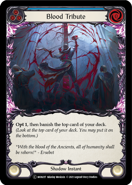 Blood Tribute (Blue) | Common [Rainbow Foil] - Unlimited